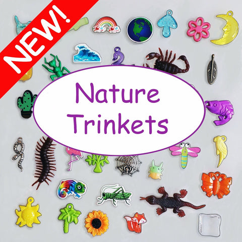 NATURE TRINKETS (42 count), I Spy Trinkets, sensory bins, outdoors, speech therapy, English as a second language
