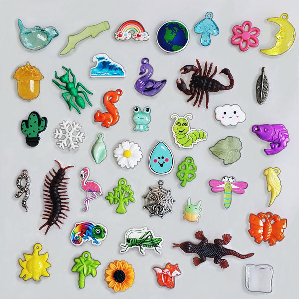 NATURE TRINKETS (42 count), I Spy Trinkets, sensory bins, outdoors, speech therapy, English as a second language