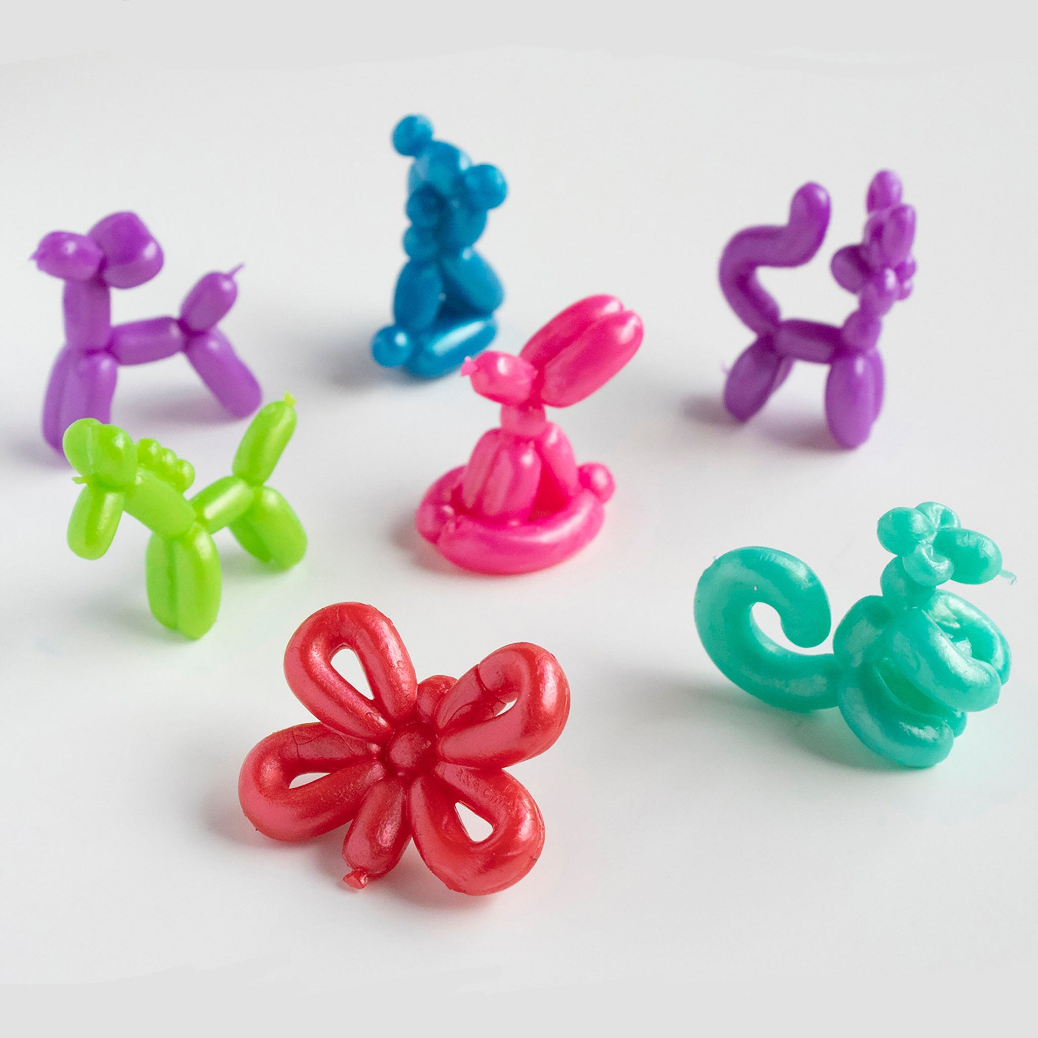 BALLOON ANIMALS (12) for party decor, party favors, miniature animals, small animals.