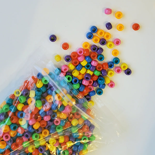 PONY beads, 6mm x 9mm beads, colorful beads, jewelry, crafts, top quality