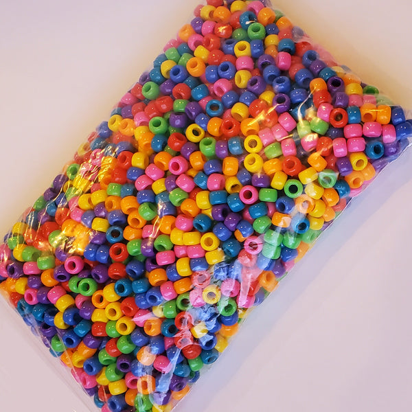 PONY beads, 6mm x 9mm beads, colorful beads, jewelry, crafts, top quality