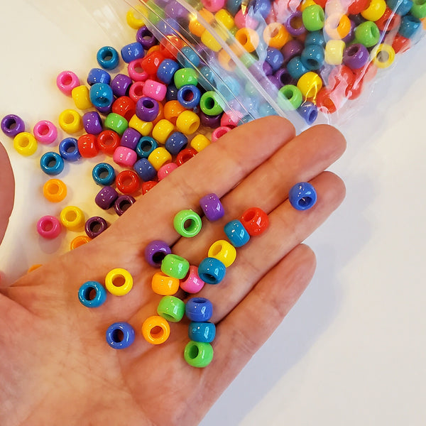 PONY beads, 6mm x 9mm beads, colorful beads, jewelry, crafts, top quality