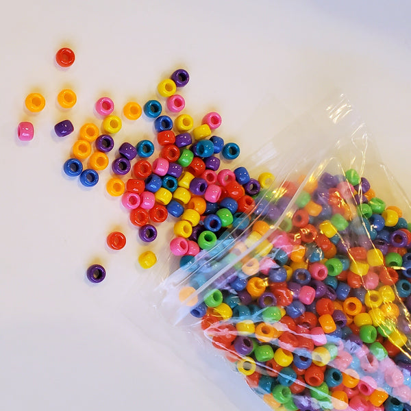 PONY beads, 6mm x 9mm beads, colorful beads, jewelry, crafts, top quality